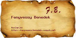 Fenyvessy Benedek névjegykártya